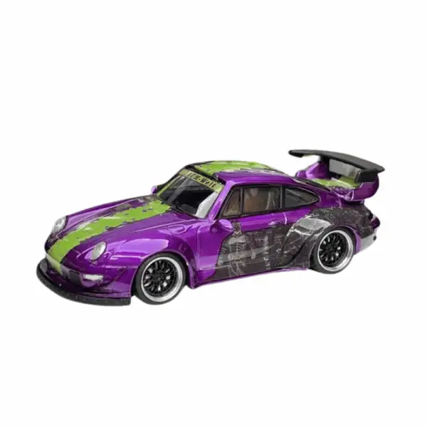 Porsche RWB 964 GT Wing Purple Joker Livery - XKE - Speedo Wheels