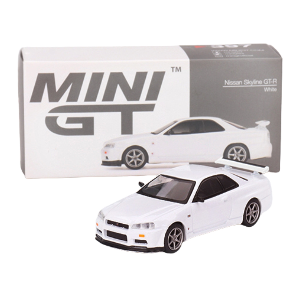 Nissan Skyline GT-R (R34) V-Spec N1 White - Mini GT #397