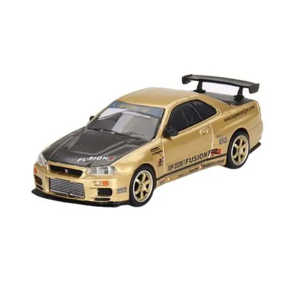 Top Secret Rims Nissan Skyline GT-R (R34) Top Secret Top Secret Gold – Mini GT #676 ...