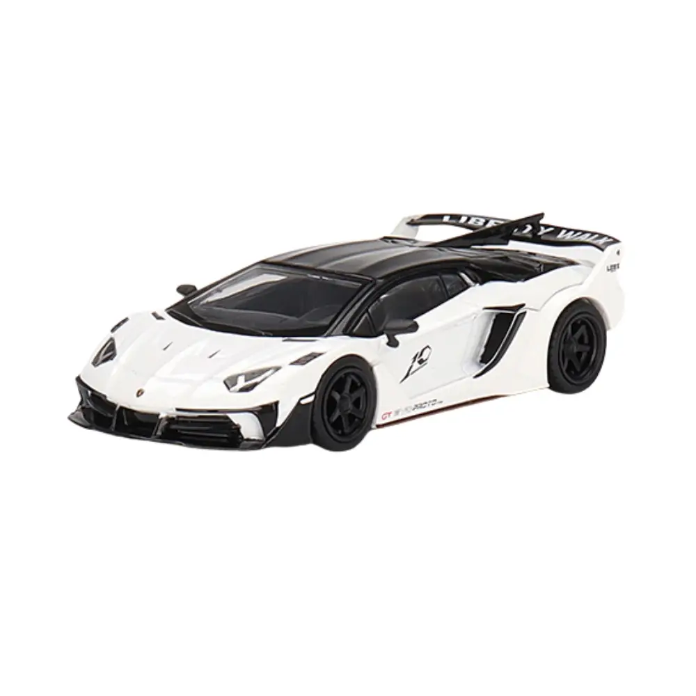 LB-Silhouette WORKS Lamborghini Aventador GT EVO White – Mini GT #467