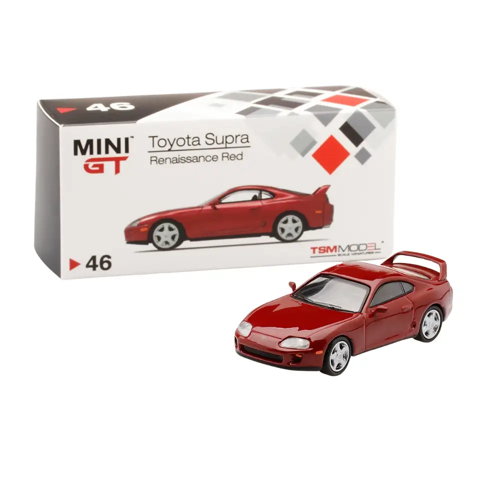Toyota Supra (JZA80) Renaissance Red - Mini GT #46