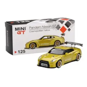 Pandem Nissan GT-R (R35) GT Wing Cosmopolitan Yellow - Mini GT #125