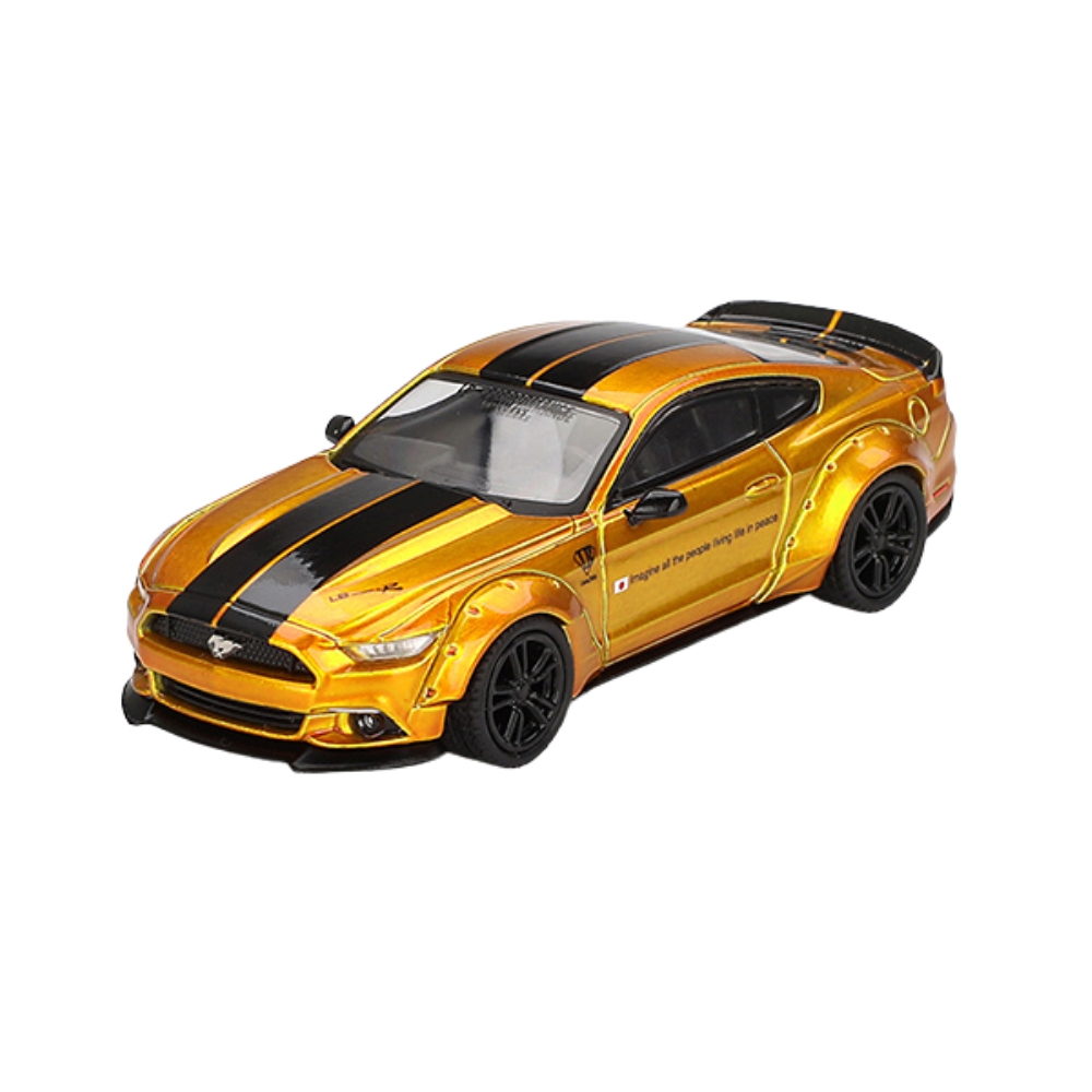 LB-Works Ford Mustang LB Gold – Mini GT #847 (Opened) - Speedo Wheels