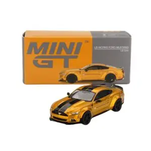 LB-Works Ford Mustang LB Gold – Mini GT #847 (Opened)