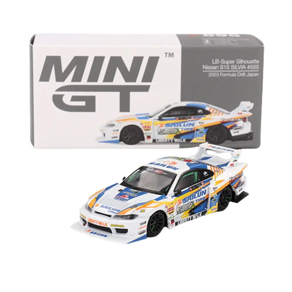 Nissan LB-Super Silhouette S15 Silvia #555 2023 Formula Drift Japan – Mini GT #895