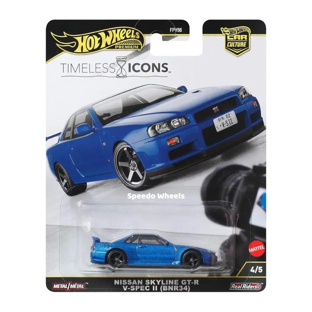 Nissan Skyline GT-R V-Spec II R34 - Timeless Icons - Hot Wheels Car Culture