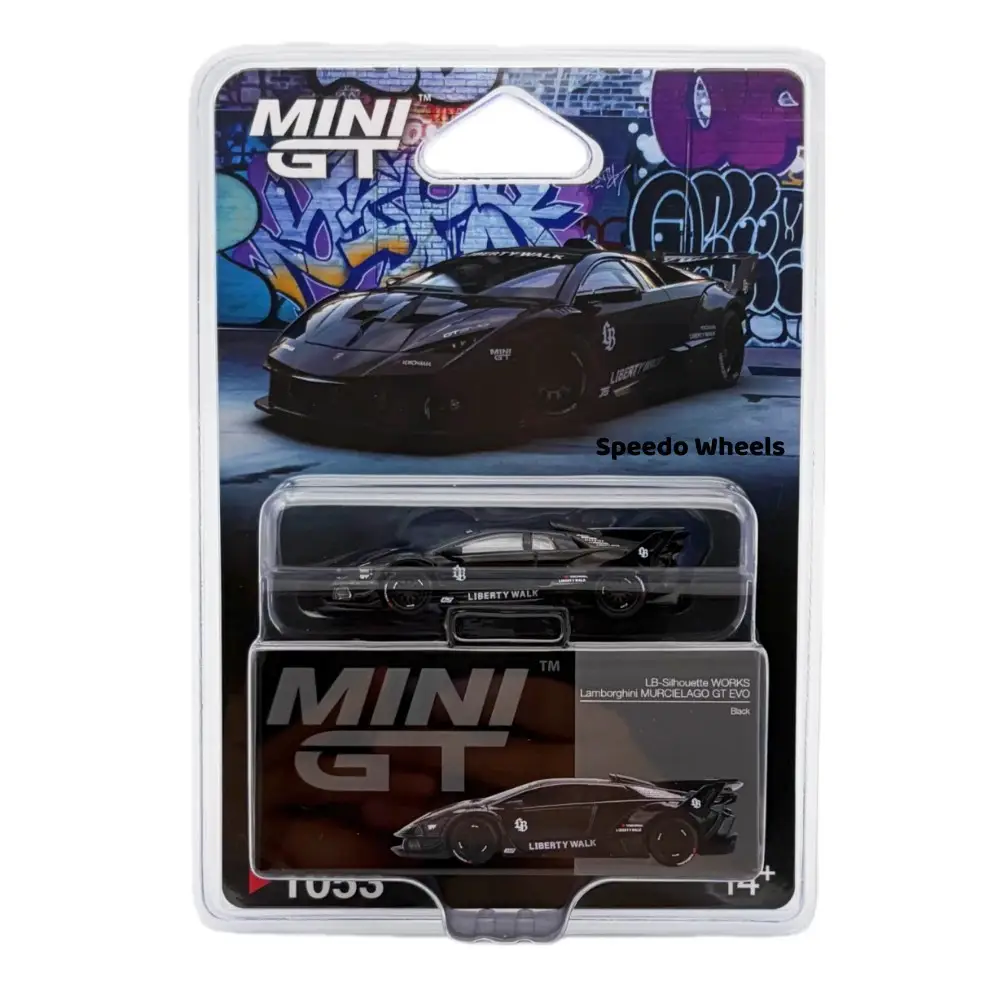Lamborghini LB-Silhouette WORKS MURCIELAGO GT Evo Black (Blister Pack) - Mini GT