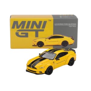 LB-WORKS FORD MUSTANG Triple Yellow - Mini GT #1077