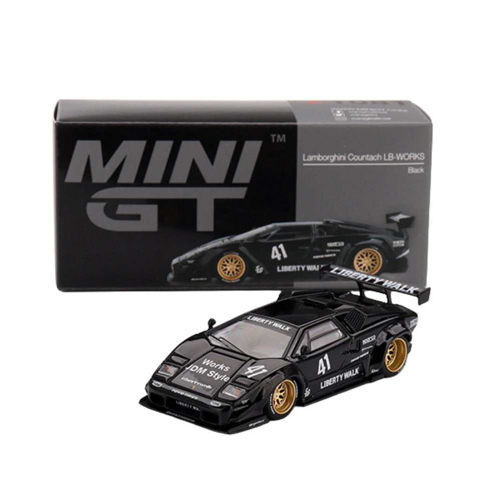 Lamborghini Countach LB-WORKS Black - Mini GT #1081