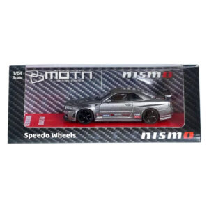 Nissan Nismo GTR R34 CRS Version Gray MOTN LED Base Compatible - Kyosho 1:64