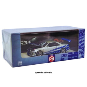 Nissan Skyline R34 - Fast & Furious - Silver and Blue - Focal Horizon 1:64