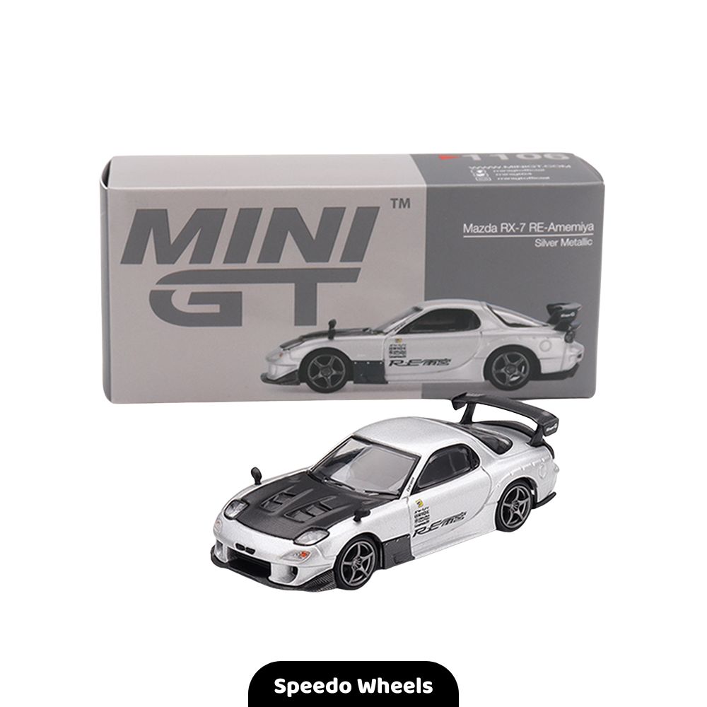 Mini GT - Mazda RX-7 RE-Amemiya Silver Metallic #1106