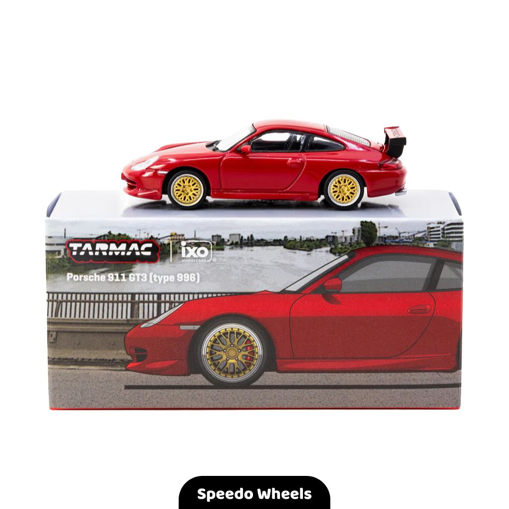 Tarmac Works X iXO Models - Porsche 911 GT3 (Type 996) Red