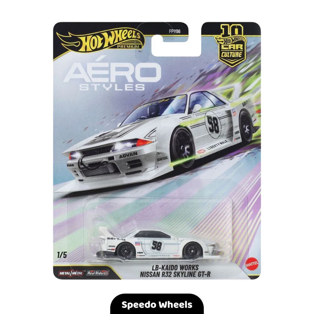 Hot Wheels Premium - Car Culture - Aero Styles - LB-Kaido Works Nissan R32 Skyline GT-R
