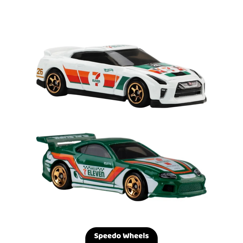 Hot Wheels Silver Series 7-Eleven – 2017 Nissan GT-R (R35) & Toyota Supra