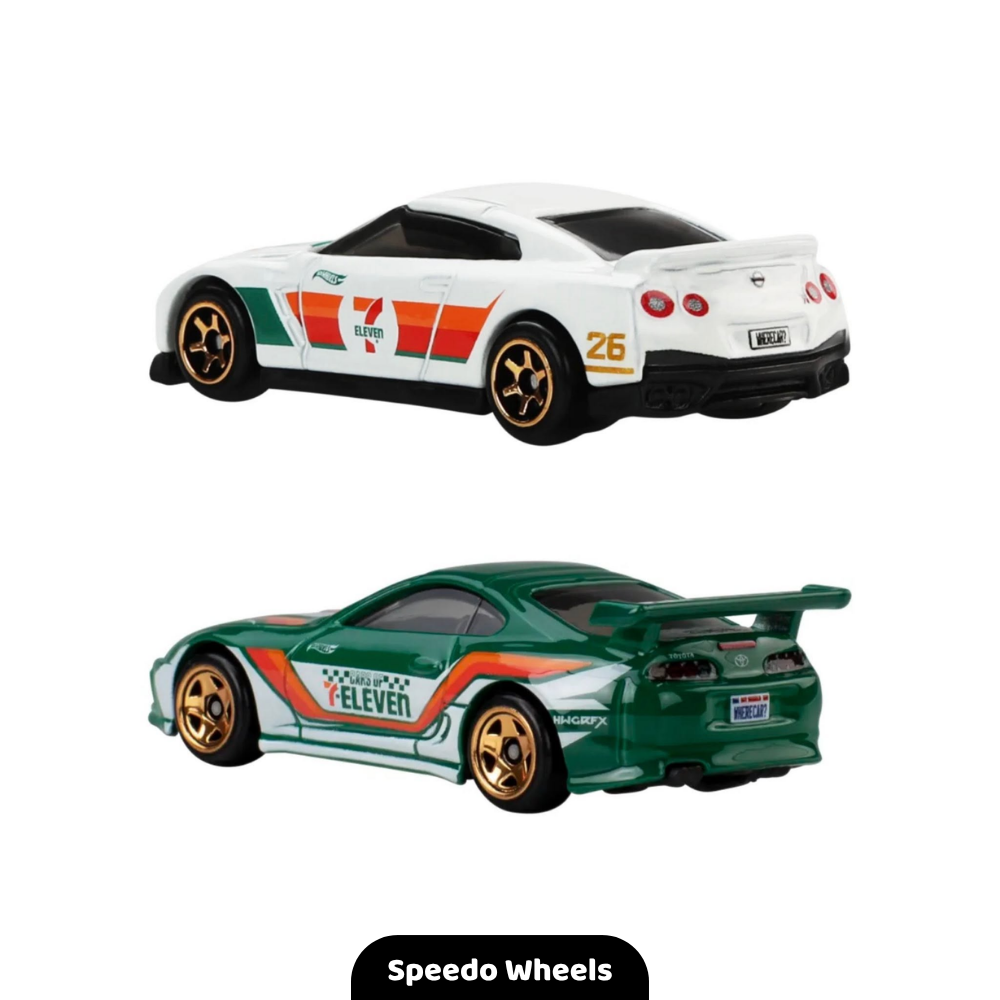 Hot Wheels Silver Series 7-Eleven – 2017 Nissan GT-R (R35) & Toyota Supra