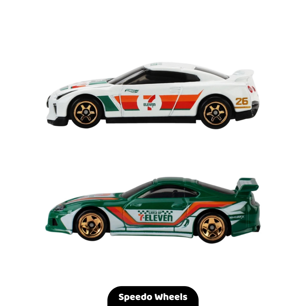 Hot Wheels Silver Series 7-Eleven – 2017 Nissan GT-R (R35) & Toyota Supra