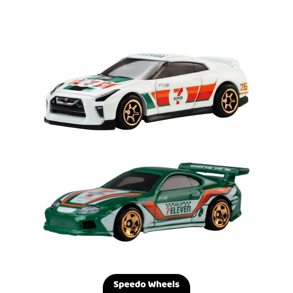 Hot Wheels Silver Series 7-Eleven – 2017 Nissan GT-R (R35) & Toyota Supra
