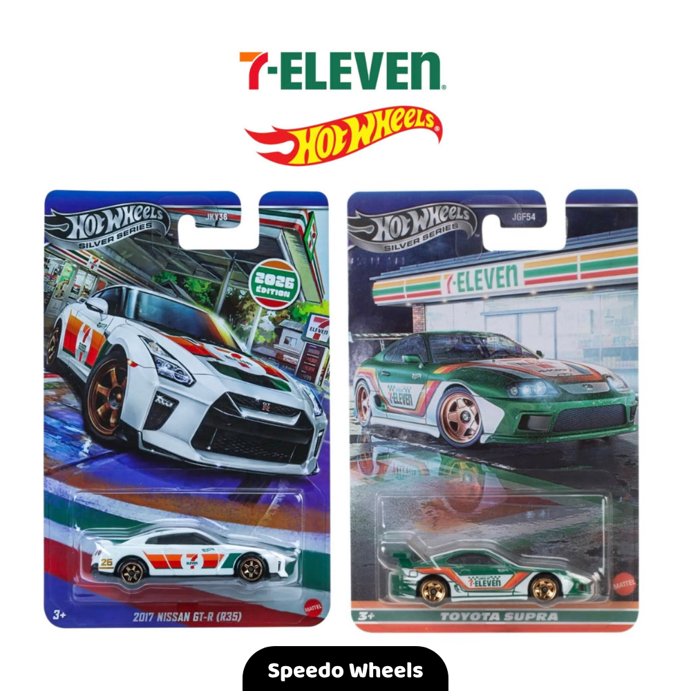 Hot Wheels Silver Series 7-Eleven – 2017 Nissan GT-R (R35) & Toyota Supra